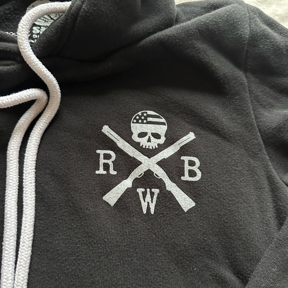 RWB Hooded Distressed Flag Sweatshirt - Picture 3 of 7